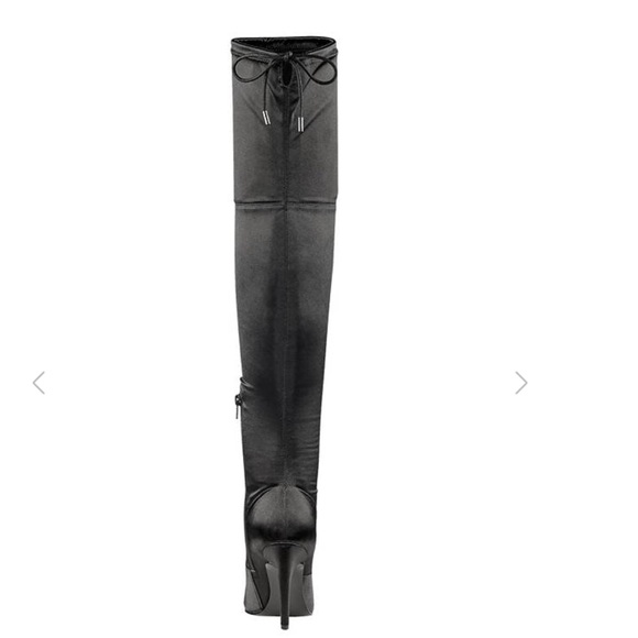Black GUESS OVER THE KNEE MID THIGH BOOTS Size 6 - Picture 3 of 8